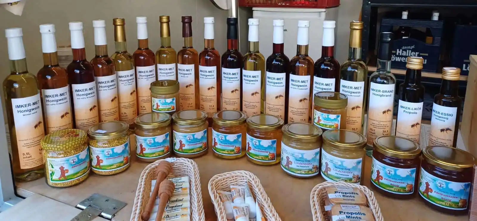 Produktauswahl der Imkere-Bauch Honige und Honingwein