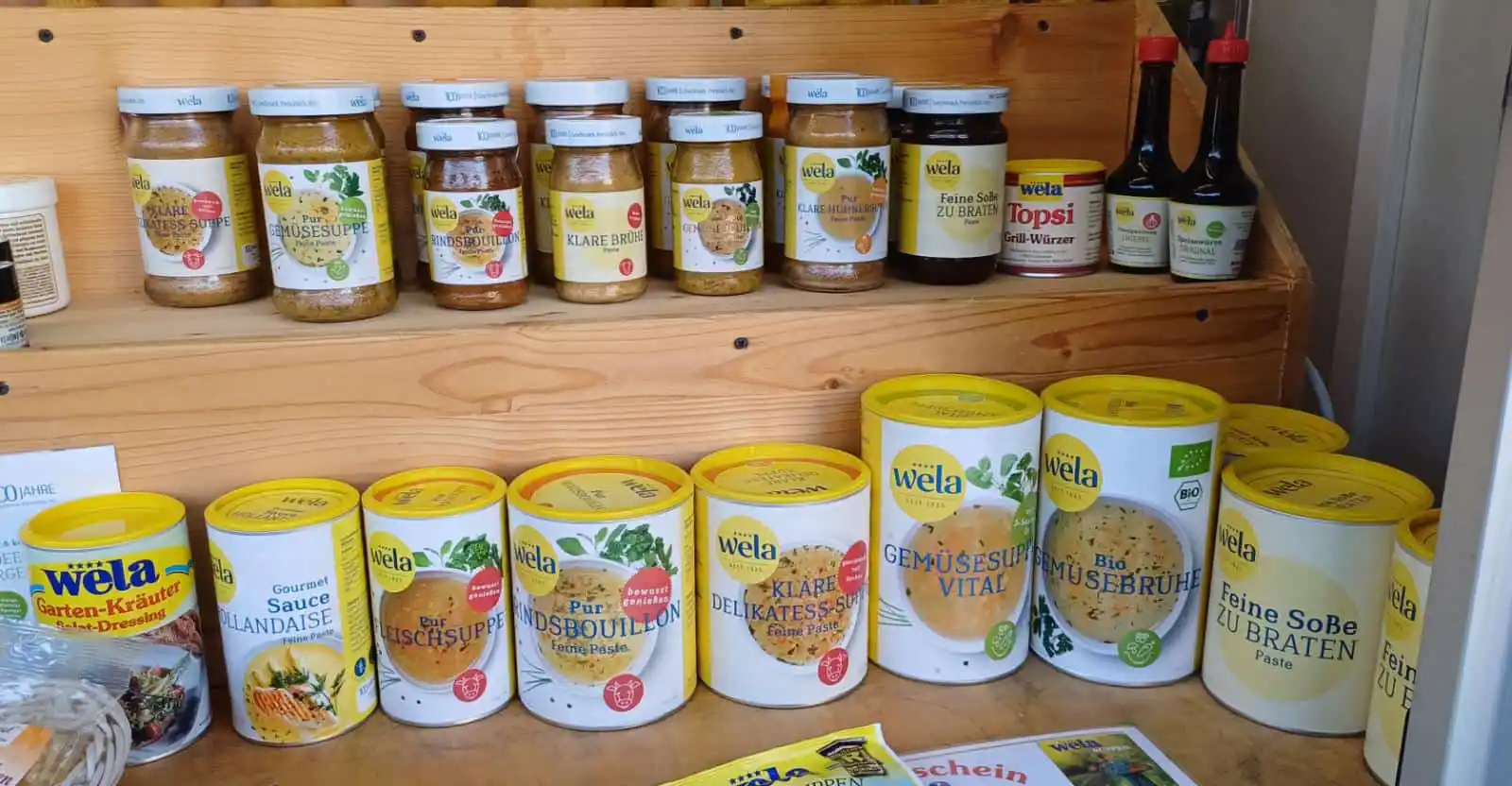 Produktauswahl der Imkere-Bauch Wela-Produkte