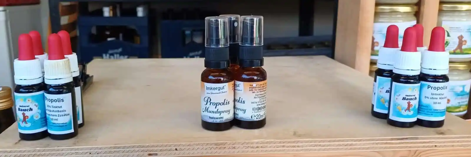 Produktauswahl der Imkere-Bauch Propolis-Produkte